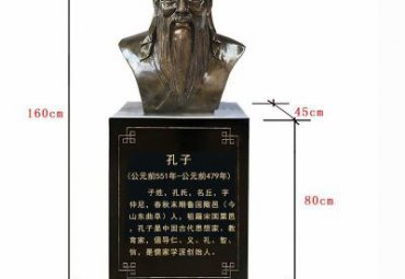 校园古代名人思想家孔子头像铜雕