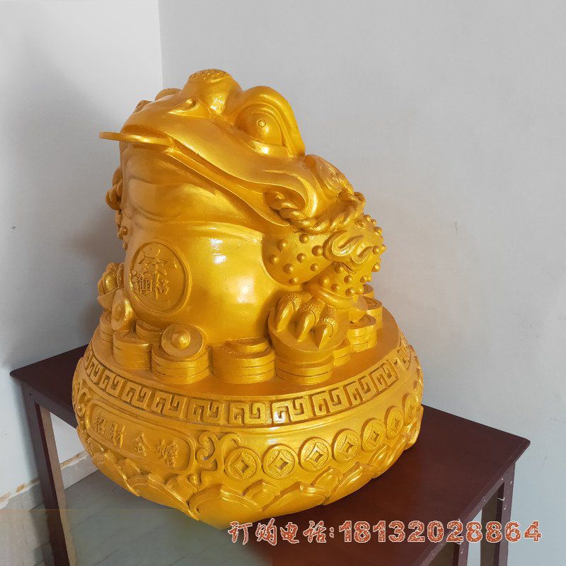 企业招财金蟾铜雕