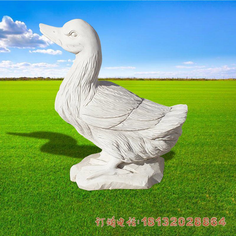 公园动物石雕鸭子