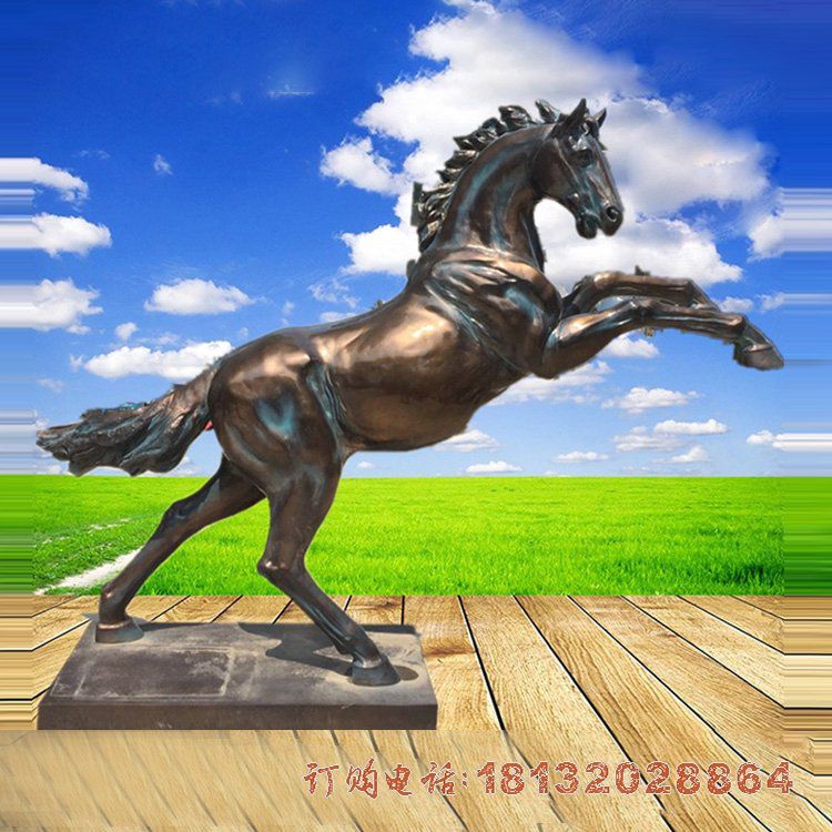 企业奔马铜雕