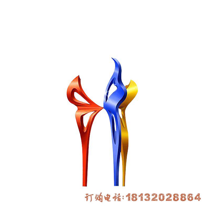 广场不锈钢大型彩色蝴蝶雕塑
