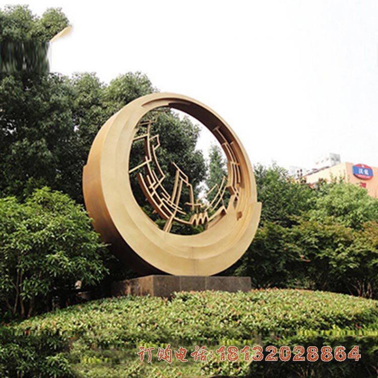 城市不锈钢抽象城市缩影雕塑