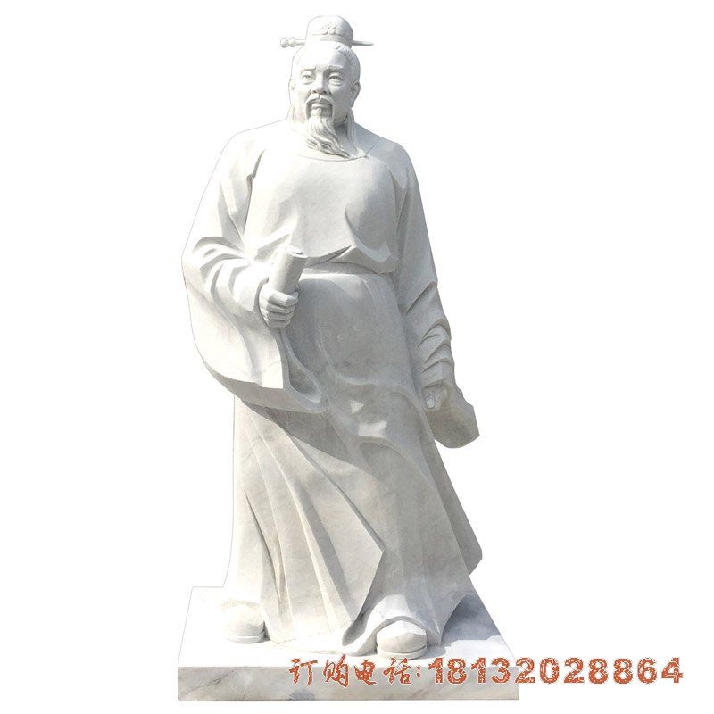 校园古代名人范仲淹石雕