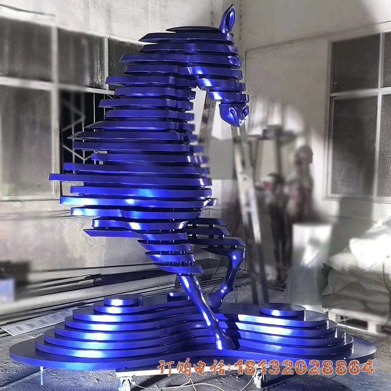 企业不锈钢抽象马雕塑