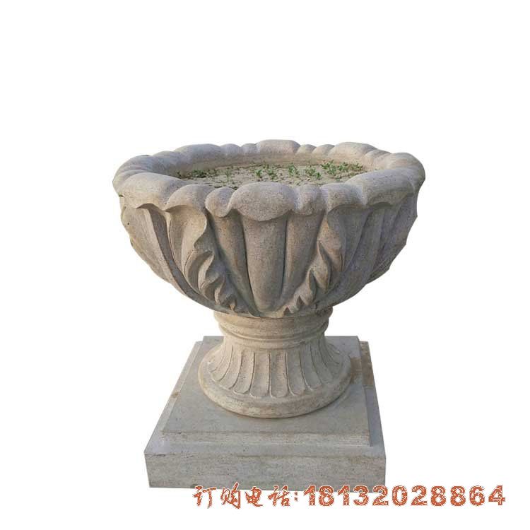 小区欧式石雕花盆