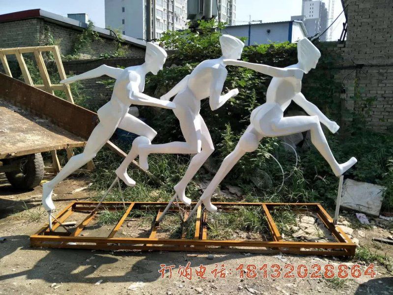 公园不锈钢赛跑运动员雕塑 公园不锈钢赛跑运动员雕塑