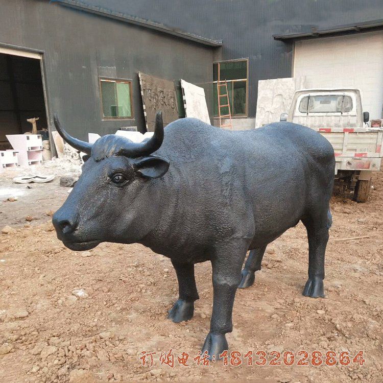 公园动物牛铜雕