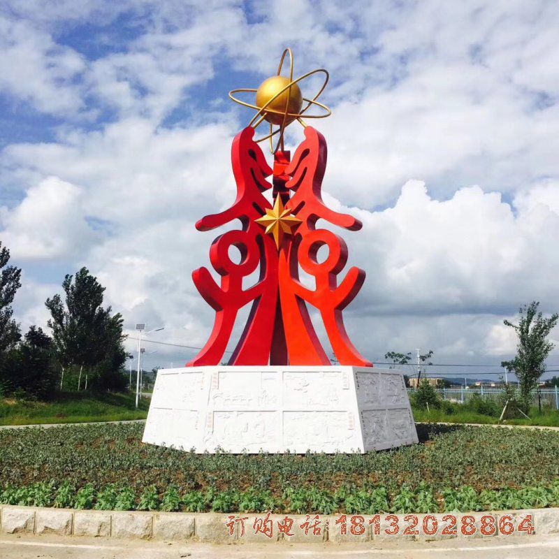 城市不锈钢抽象飞马雕塑