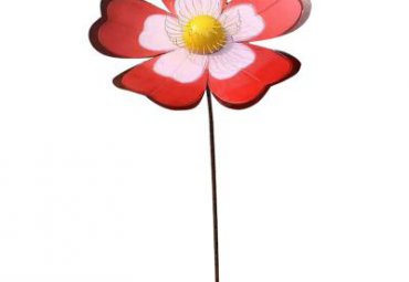 城市不锈钢桃花造型路灯雕塑