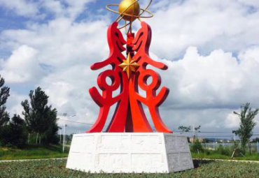 城市不锈钢抽象飞马雕塑