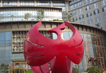 小区不锈钢抽象凤凰雕塑