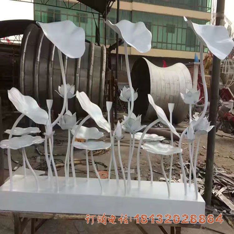 不锈钢荷叶雕塑