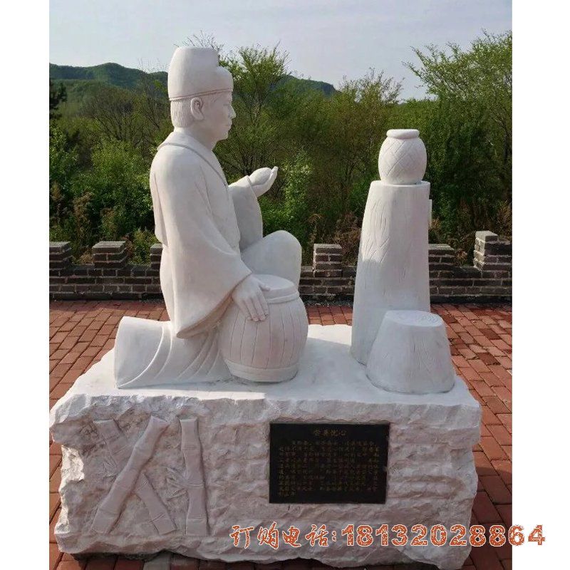 尝粪忧心石雕，二十四孝石雕 (2)
