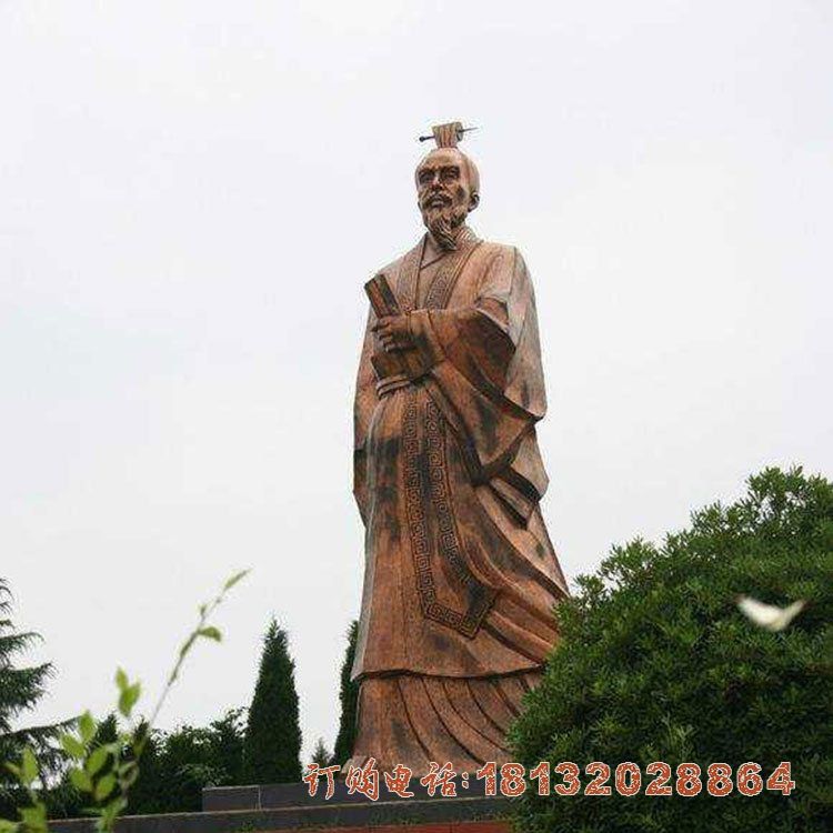 春秋时期政治家管仲石雕