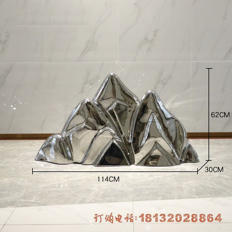 不锈钢山河万里雕塑 (2)