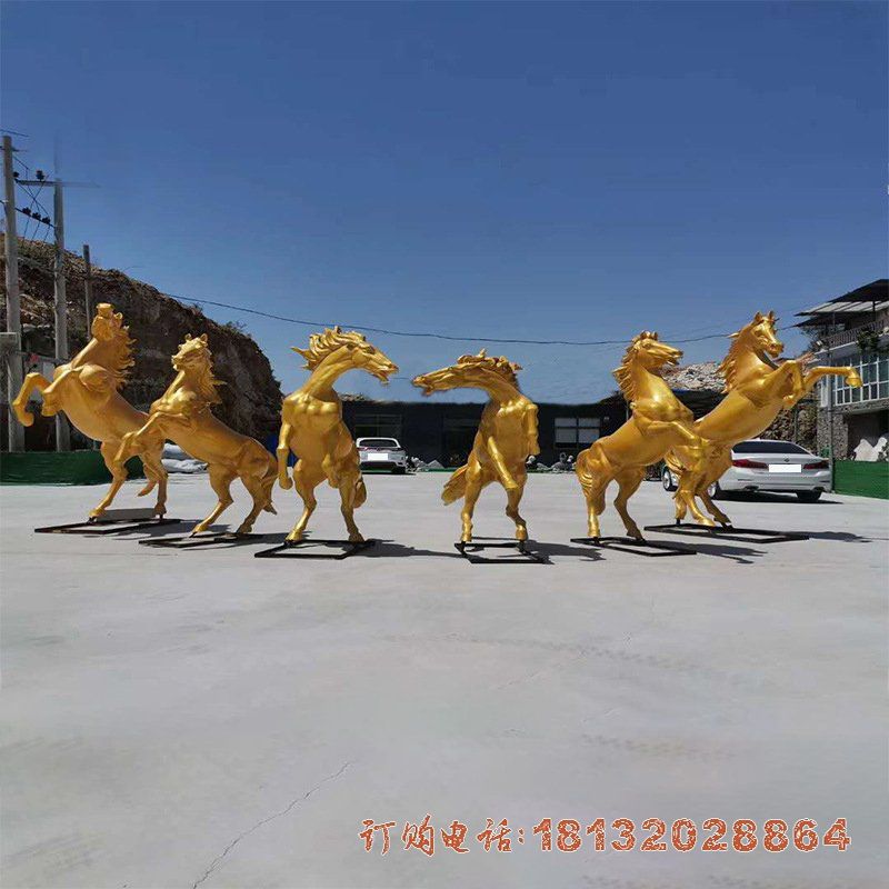 马到成功铜雕