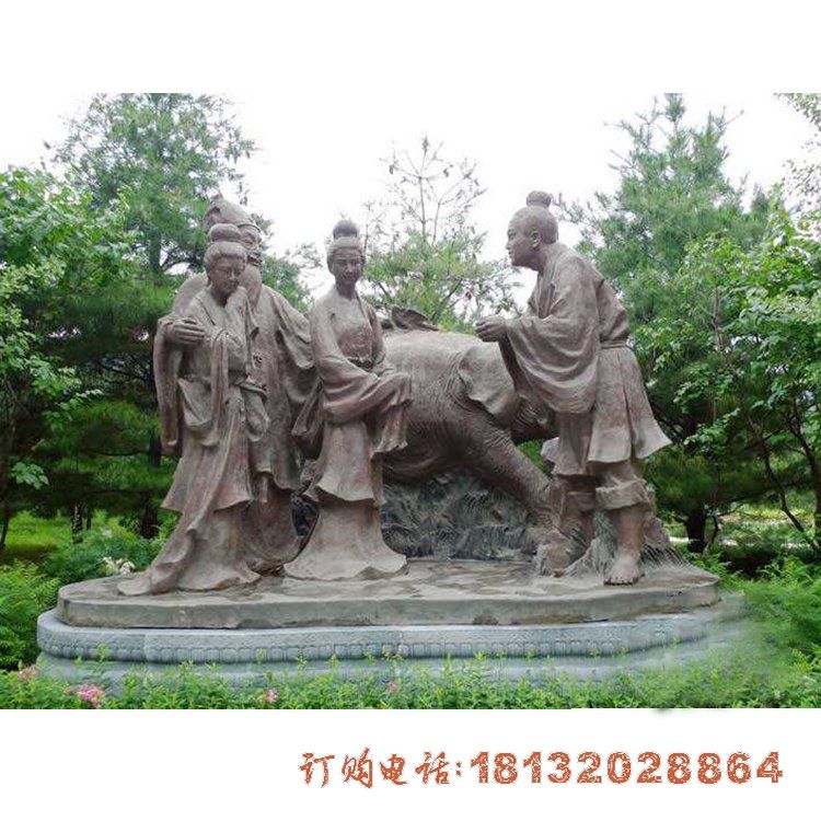 二十四孝之行佣供母铜雕