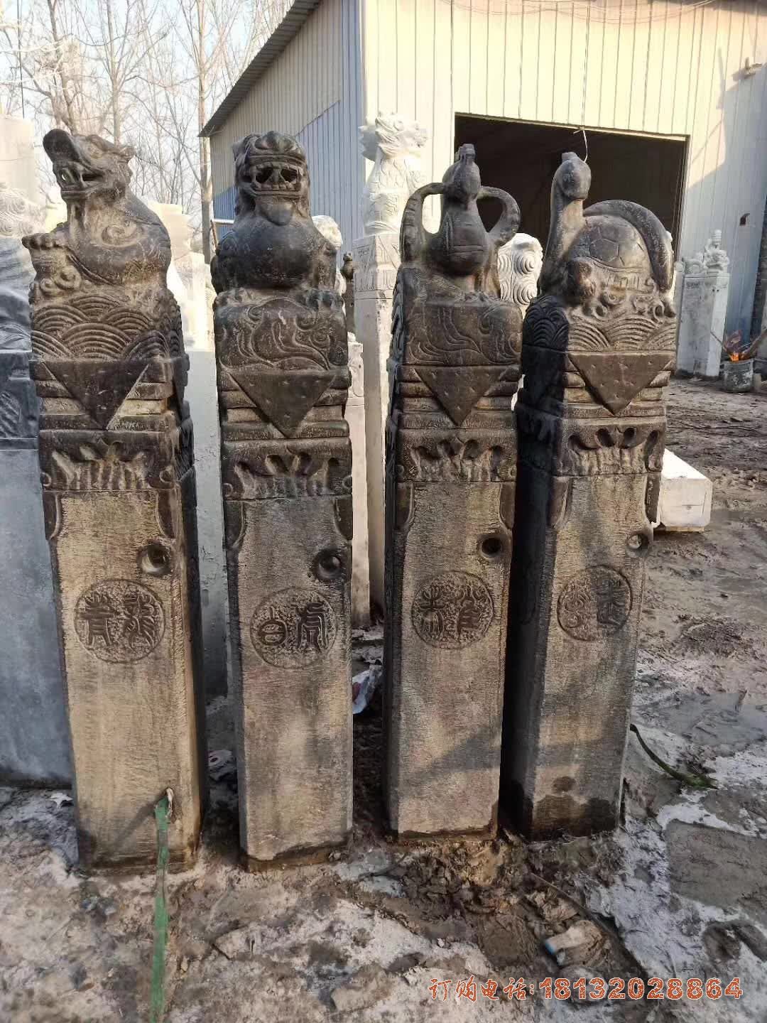 神兽拴马桩石雕