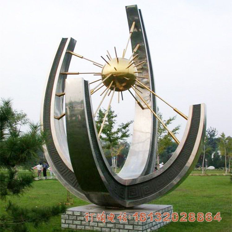不锈钢抽象花蕊雕塑