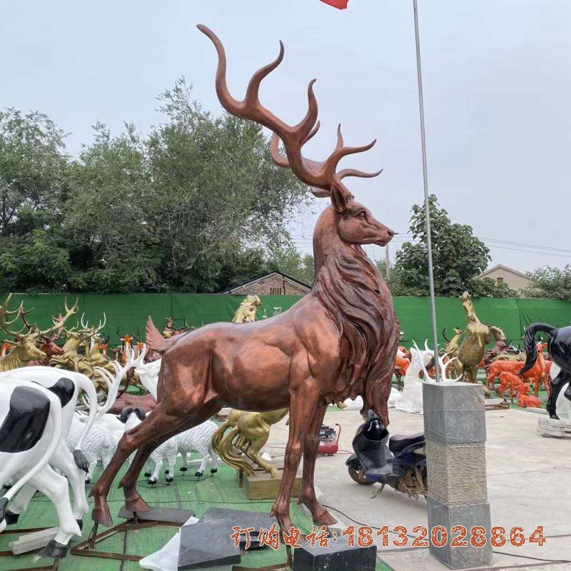 大型麋鹿铜雕