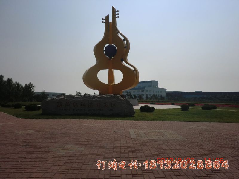 不锈钢抽象葫芦城市景观雕塑