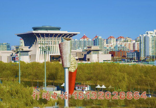 不锈钢抽象火炬雕塑  不锈钢景观雕塑  公园不锈钢雕塑