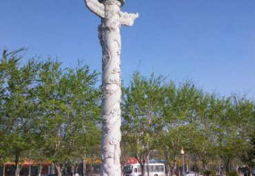 湖南某广场大理石华表石雕工程