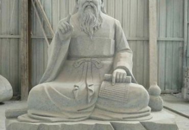 湖南某校园大理石老子石雕案例
