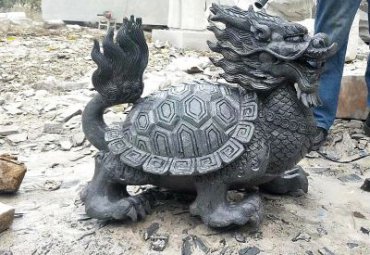 山东某景区大理石龙龟石雕案例
