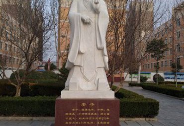 甘肃某校园古代名人老子石雕项目
