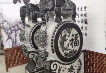 吉林某别墅区大理石抱鼓石雕塑案例