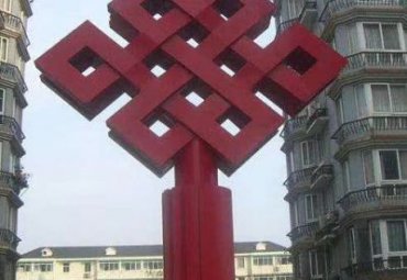 甘肃某小区不锈钢中国结雕塑项目