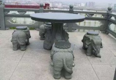 辽宁某景区大象石桌凳案例