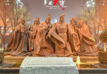 山西某步行街唐朝人物石雕案例