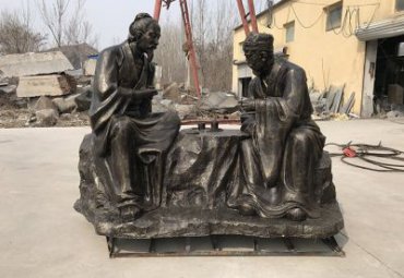 贵州某小区古代喝茶人物铜雕项目