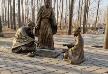 山东某公园古代下棋人物铜雕项目