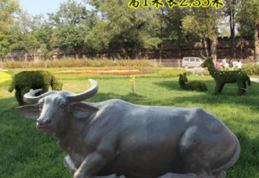 山东某公园动物铜雕牛项目