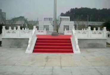 湖南某公园汉白玉升旗台石雕项目