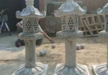 山东某小区大理石灯案例
