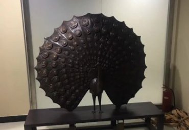 安徽某小区抽象孔雀铜雕项目