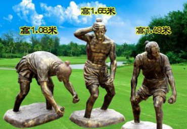 江西农耕主题插秧人物铜雕项目