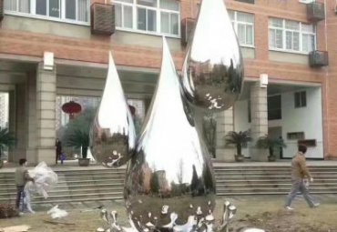 浙江某企业不锈钢水滴雕塑工程