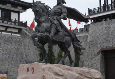 江苏某景区古代名人项羽铜雕案例