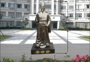 湖北某医院古代名医李时珍铜雕项目
