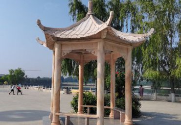 江西某公园六角凉亭石雕项目