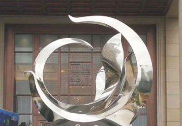 福建某酒店不锈钢抽象凤凰雕塑案例