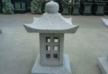 辽宁某庭院大理石石灯雕塑案例